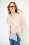 GILET CROP SCATOLINA ECRU