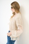 GILET CROP SCATOLINA ECRU