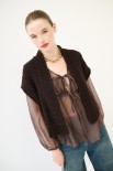 GILET CROP SCATOLINA MORO