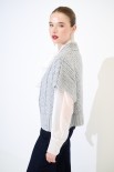 GILET CROP SCATOLINA PERLA