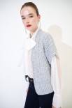 GILET CROP SCATOLINA PERLA