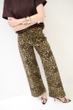 PANTALONE GABARDINA DRITTO MACULATO MORO