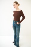 JEANS FLARE LAVAGGIO VINTAGE BLU TEA