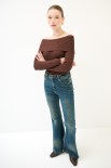 JEANS FLARE LAVAGGIO VINTAGE BLU TEA