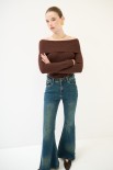 JEANS FLARE LAVAGGIO VINTAGE BLU TEA