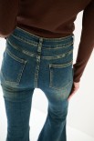 JEANS FLARE LAVAGGIO VINTAGE BLU TEA