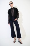 JEANS DRITTO CUCITURE A CONTRASTO BLU SCURO