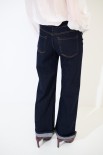 JEANS DRITTO CON RISVOLTO FONDO BLU SCURO