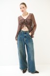 JEANS LARGO LAVAGGIO VINTAGE BLU TEA