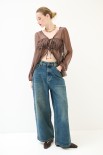 JEANS LARGO LAVAGGIO VINTAGE BLU TEA