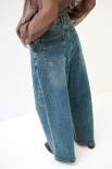 JEANS LARGO LAVAGGIO VINTAGE BLU TEA