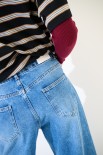 JEANS LARGO 5 TASCHE BLU