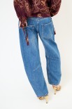 JEANS BARREL LAVAGGIO MEDIO BLU