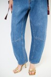 JEANS BARREL LAVAGGIO MEDIO BLU