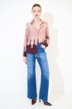 JEANS LARGO CON DETTAGLIO PORTAMARTELLO BLU