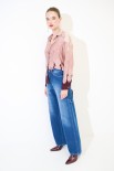 JEANS LARGO CON DETTAGLIO PORTAMARTELLO BLU