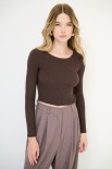 MAGLIA CROP CON LUREX MORO