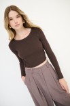 MAGLIA CROP CON LUREX MORO