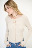 MAGLIA COSTINA LUREX BEIGE