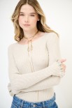 MAGLIA COSTINA LUREX BEIGE