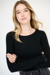 MAGLIA COSTINA LUREX NERO