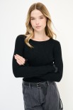 MAGLIA COSTINA LUREX NERO