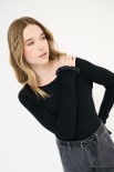 MAGLIA COSTINA LUREX NERO