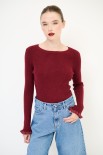 MAGLIA COSTINA LUREX BORDEAUX