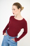 MAGLIA COSTINA LUREX BORDEAUX