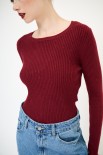 MAGLIA COSTINA LUREX BORDEAUX