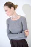 MAGLIA COSTINA LUREX GRIGIO