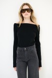 MAGLIA BASIC COLLO BARCA NERO