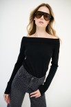 MAGLIA BASIC COLLO BARCA NERO