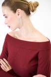 MAGLIA BASIC COLLO BARCA BORDEAUX