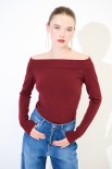 MAGLIA BASIC COLLO BARCA BORDEAUX