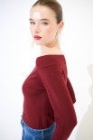 MAGLIA BASIC COLLO BARCA BORDEAUX