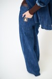 PANTA PALAZZO + PATCH TASCA DT ORSETTO BLU
