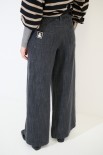PANTA PALAZZO + PATCH TASCA DT ORSETTO GRIGIO