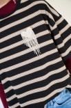 T-SHIRT OVER RIGA CON SPILLA NERO