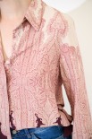 CAMICIA BASIC VISCOSA STAMPA PIAZZATA VINO