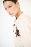 GIACCA TASCONI + PATCH FIORE PAILLETTES SOIA
