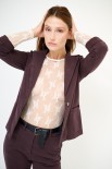 BLAZER BASIC + PATCH DTCOLLO CIOCCOLATO