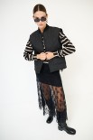 GILET OVER IMBOTTITO CON TASCONI DAVANTI NERO
