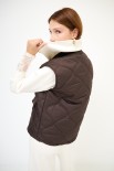GILET OVER IMBOTTITO CON TASCONI DAVANTI MORO