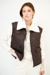 GILET OVER IMBOTTITO CON TASCONI DAVANTI MORO
