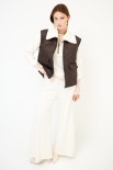 GILET OVER IMBOTTITO CON TASCONI DAVANTI MORO