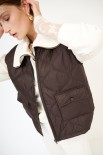 GILET OVER IMBOTTITO CON TASCONI DAVANTI MORO