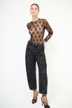 JEANS BALLOON STAMPA FIORI SCURO