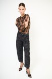 JEANS BALLOON STAMPA FIORI SCURO