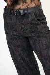 JEANS BALLOON STAMPA FIORI SCURO